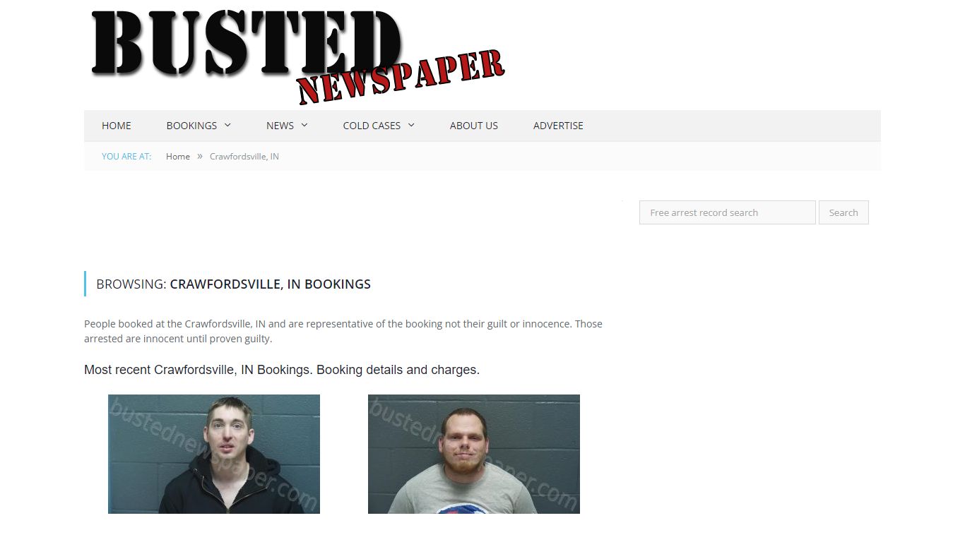 Crawfordsville, IN Mugshots - BUSTEDNEWSPAPER.COM